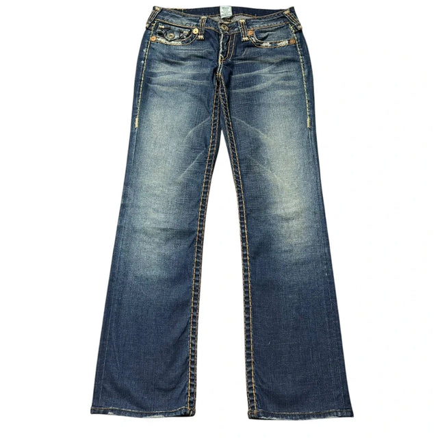 True Religion straight leg low waist women designer jeans(w27)