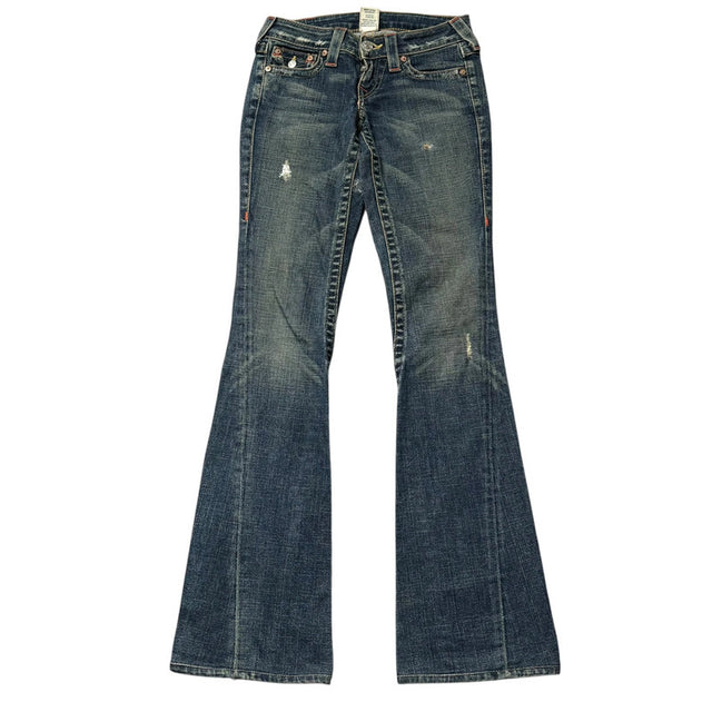 True Religion flared/bootcut low waist women designer jeans(w24)