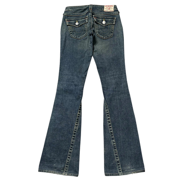 True Religion flared/bootcut low waist women designer jeans(w24)