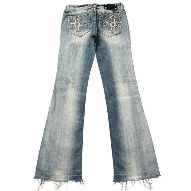 Miss me flared/bootcut low waist women designer jeans(w28)