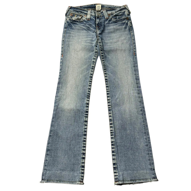 True Religion straight leg low waist women designer jeans(w27)