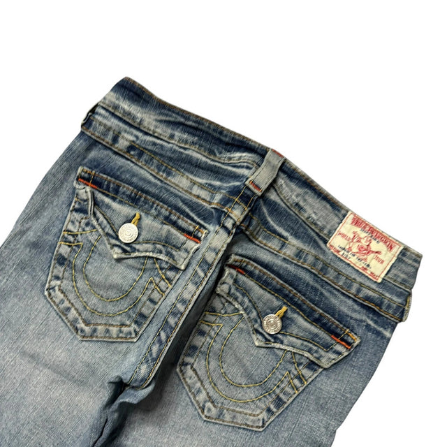 True Religion straight leg low waist women designer jeans(w27)