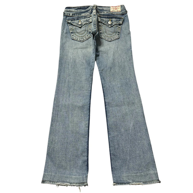 True Religion straight leg low waist women designer jeans(w27)