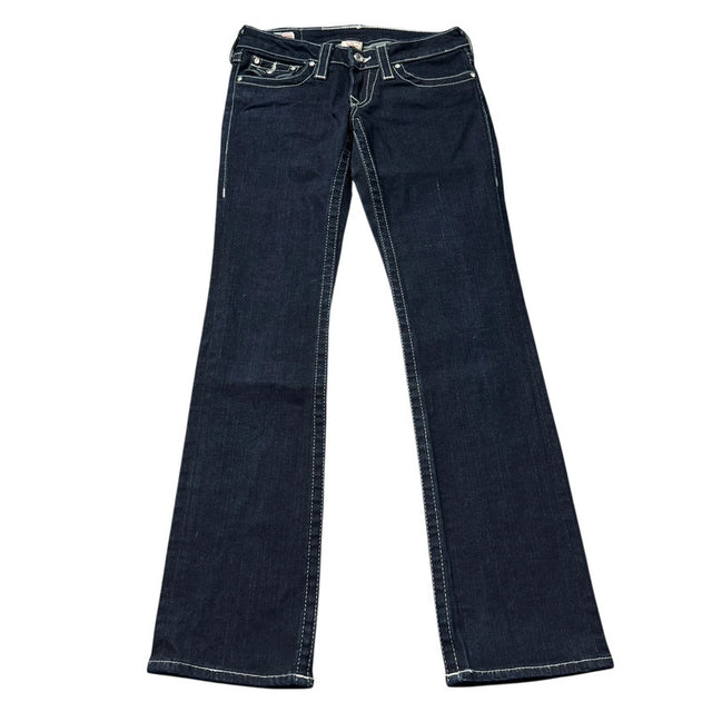 True Religion straight leg low waist women designer jeans(w25)