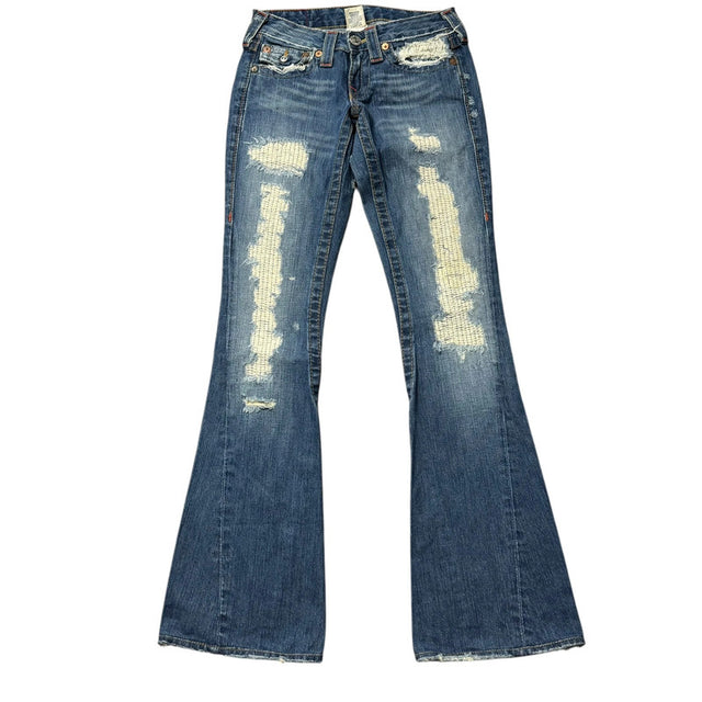 True Religion flared/bootcut low waist women designer jeans(w24)