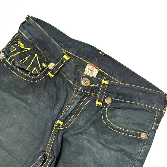 True Religion baggy/straight leg unisex designer jeans(w32)