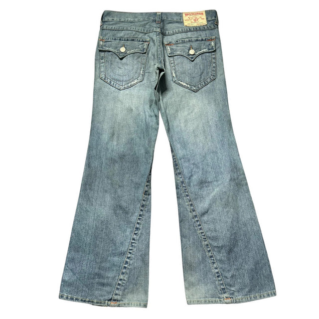 True religion flared/bootcut low waist women designer jeans(w34)