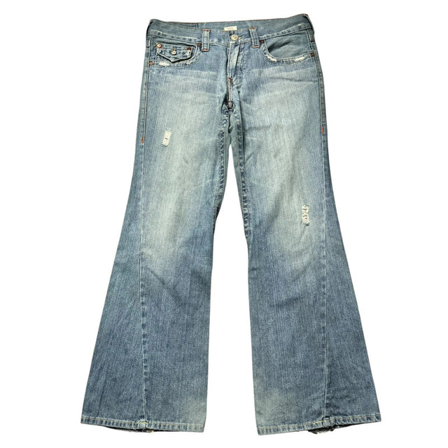 True religion flared/bootcut low waist women designer jeans(w34)