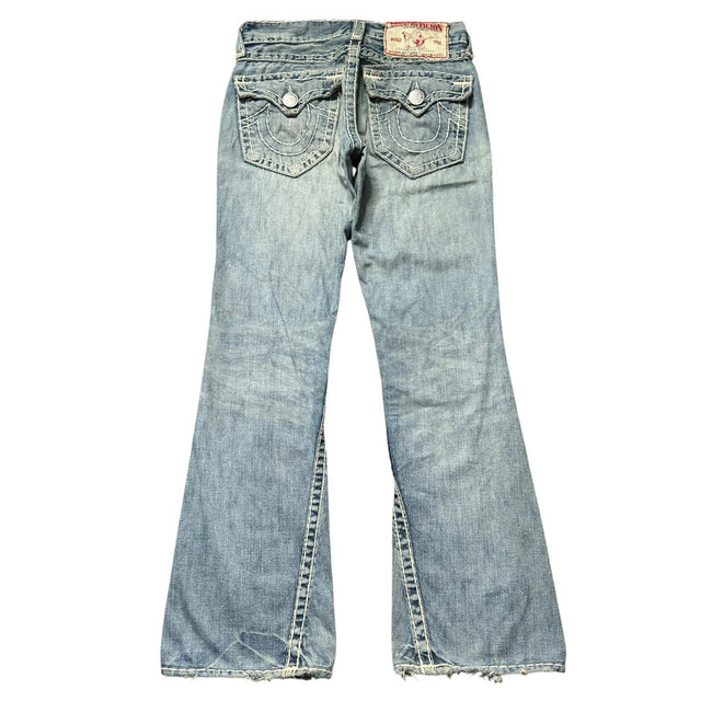 True Religion flared/bootcut low waist women designer jeans(w28)