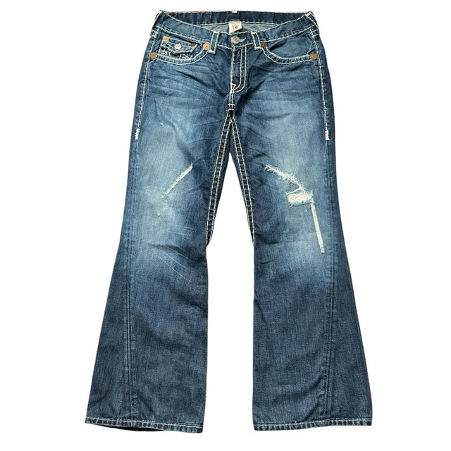True Religion flared/bootcut low waist women designer jeans(w33)