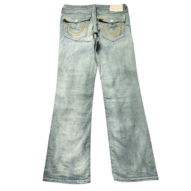 True religion straight leg unisex designer jeans(w34)
