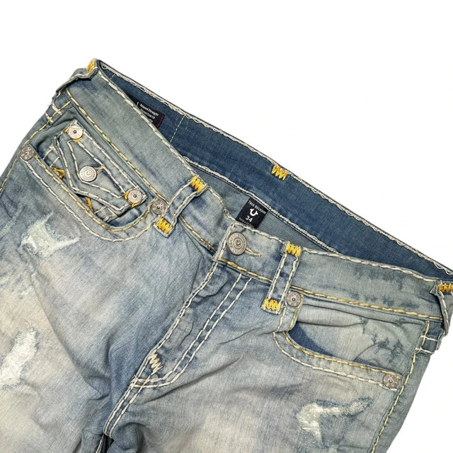 True religion straight leg unisex designer jeans(w34)