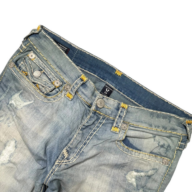 True religion straight leg unisex designer jeans(w34)