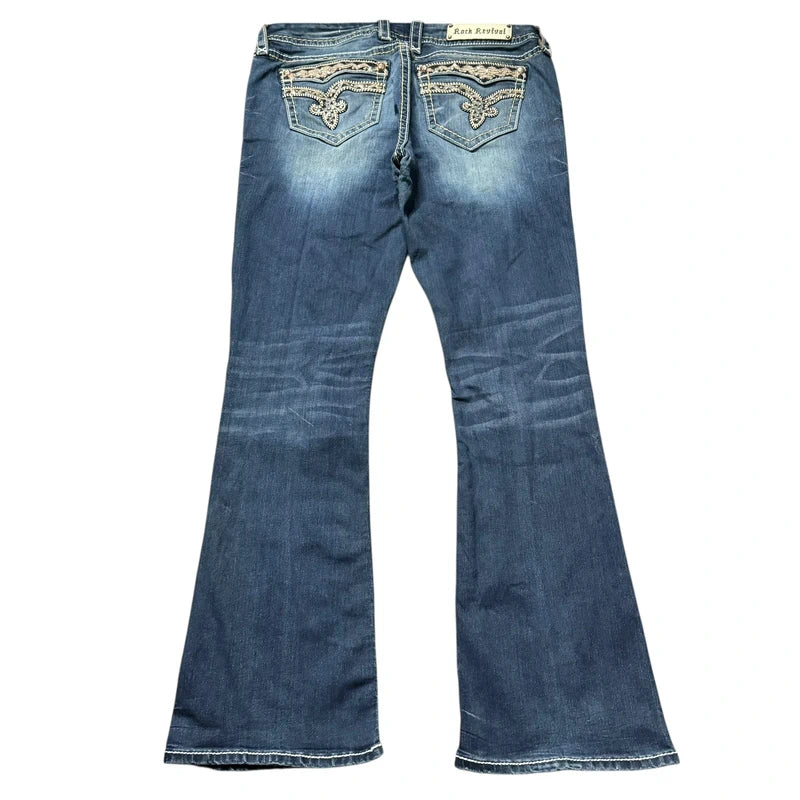 Rock Revival bootcut low waist women designer jeans(w32)
