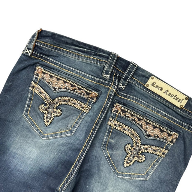 Rock Revival bootcut low waist women designer jeans(w32)