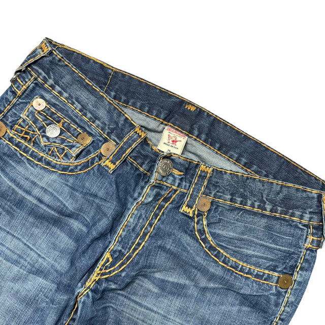 True religion baggy/straight leg unisex designer jeans(w36)