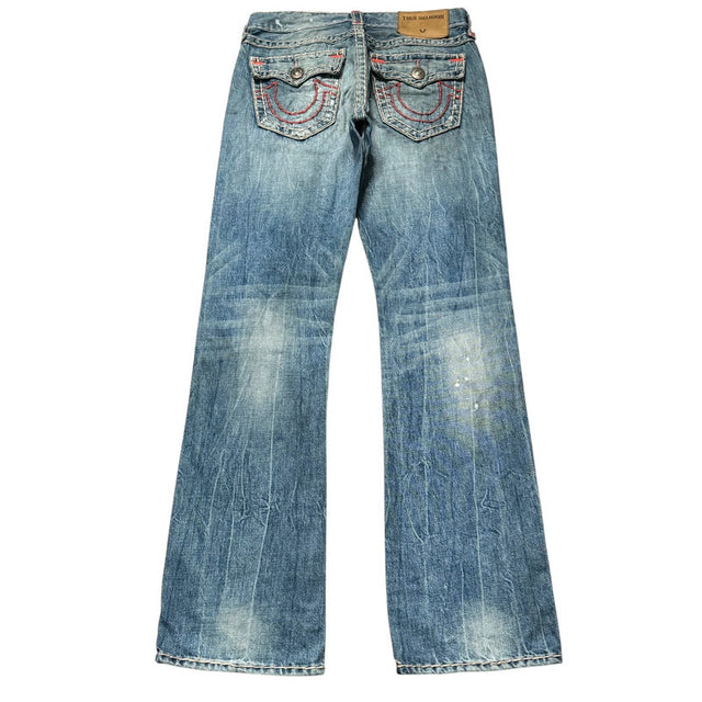 True religion straight leg unisex designer jeans(w30)