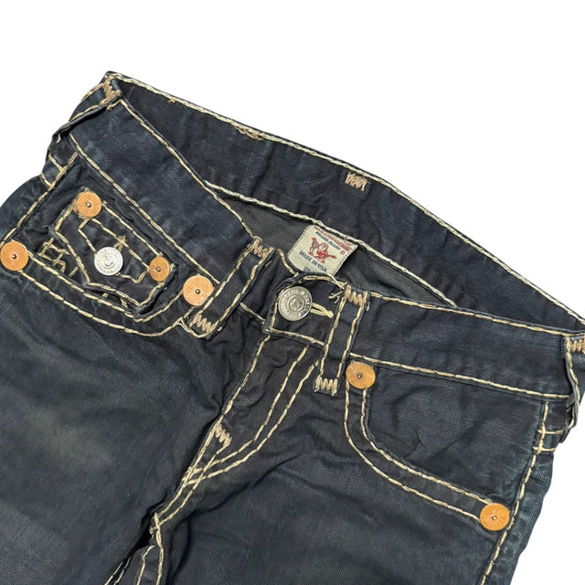 True religion straight leg women low waist designer jeans(w28)