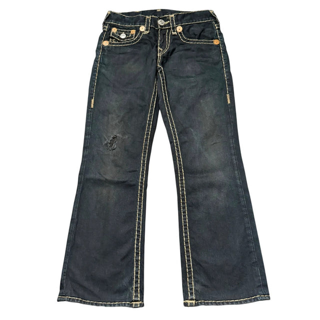 True religion straight leg women low waist designer jeans(w28)