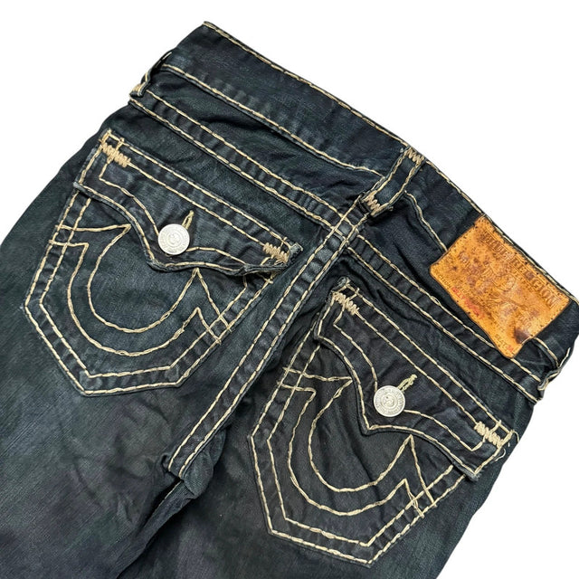 True religion straight leg women low waist designer jeans(w28)