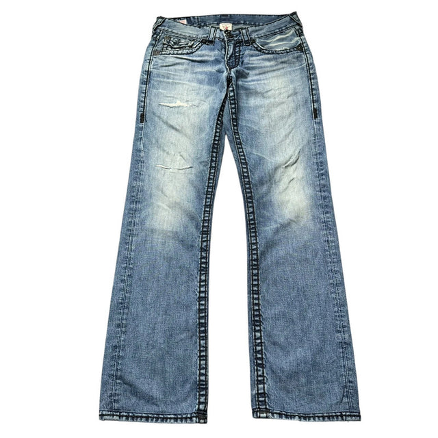 True religion baggy/straight leg unisex designer jeans(w31)
