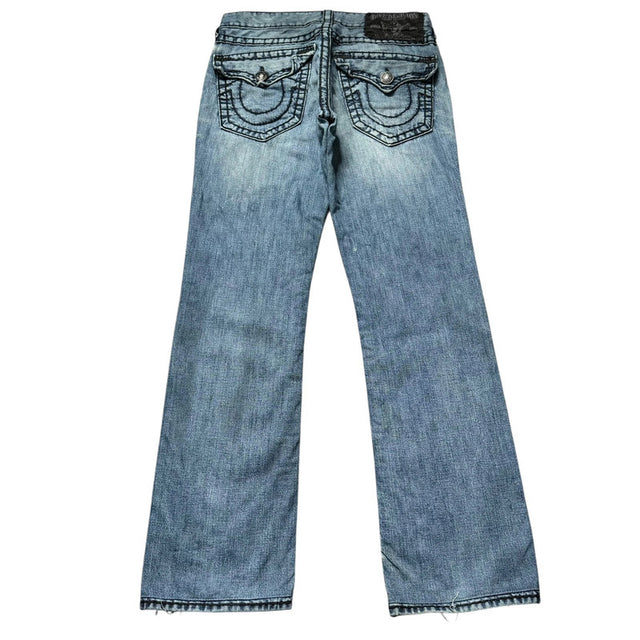 True religion baggy/straight leg unisex designer jeans(w31)