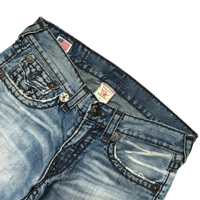 True religion baggy/straight leg unisex designer jeans(w31)