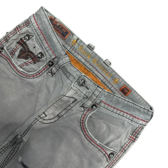 Rock Revival straight leg women designer Jeans(w30)