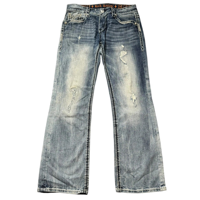 Rock Revival baggy unisex designer jeans(w36)