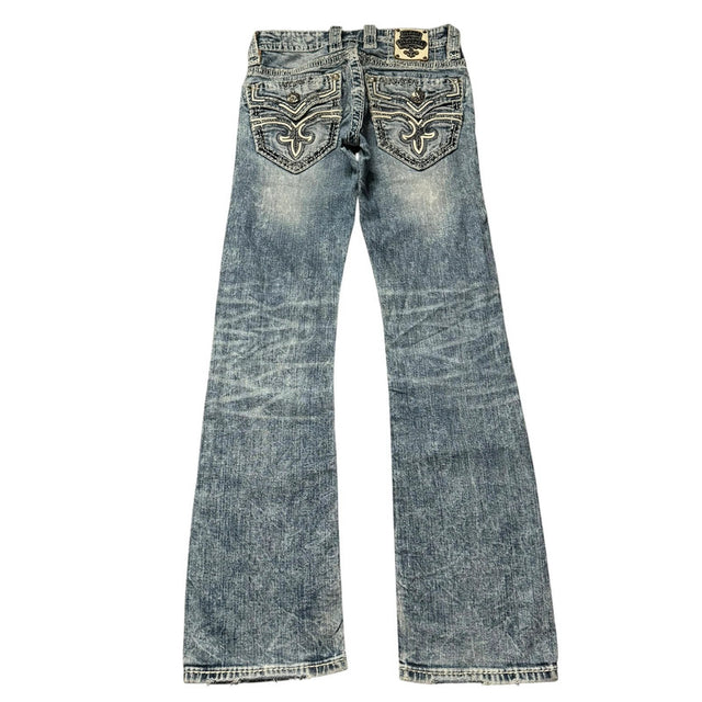 Rock Revival slim bootcut low waist women designer jeans(w27)