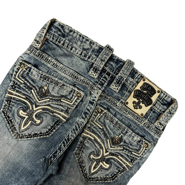 Rock Revival slim bootcut low waist women designer jeans(w27)
