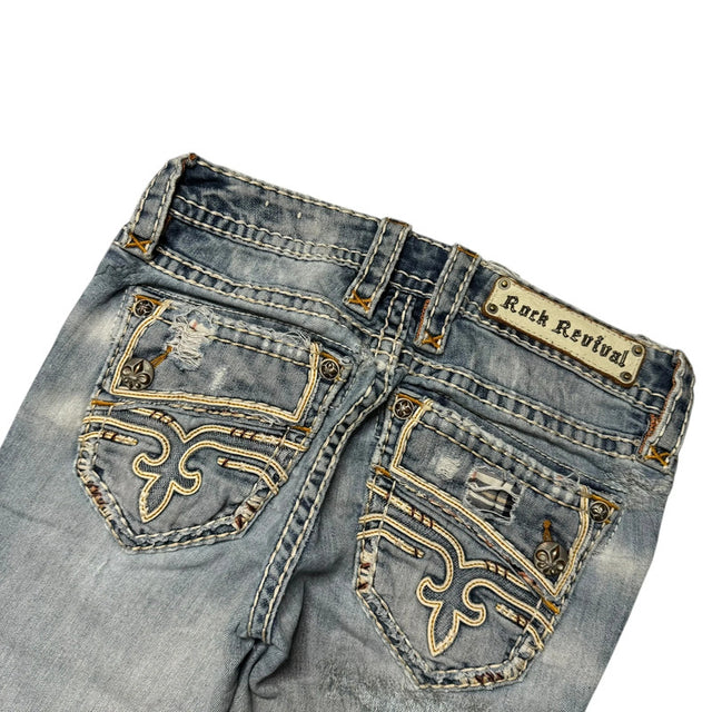 Rock Revival flared/bootcut low waist women designer Jeans(w25)