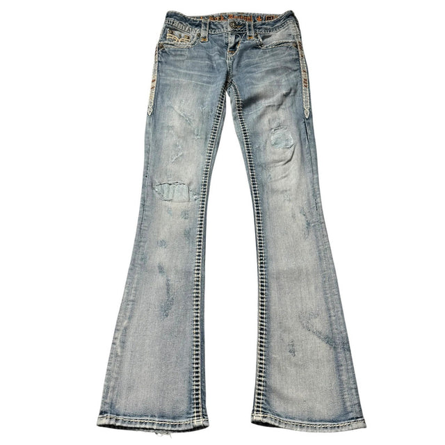 Rock Revival flared/bootcut low waist women designer Jeans(w25)