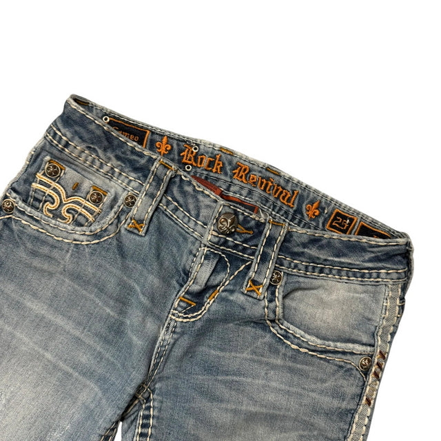 Rock Revival flared/bootcut low waist women designer Jeans(w25)