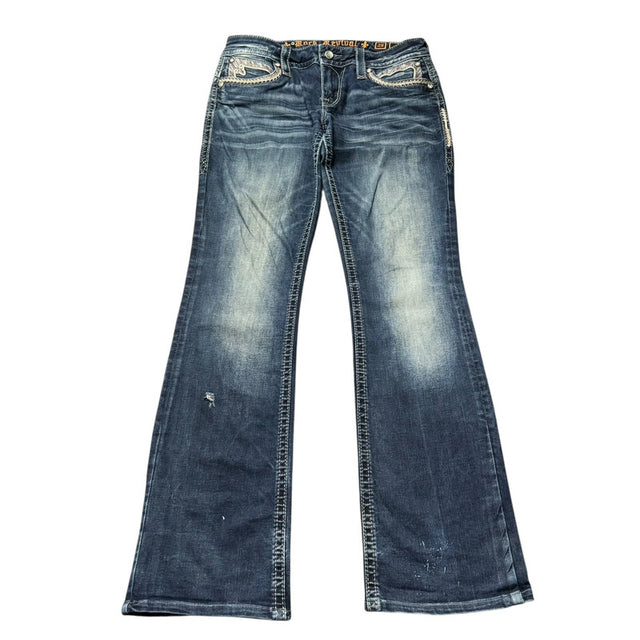 Rock Revival flared/bootcut low waist women designer jeans(w29)