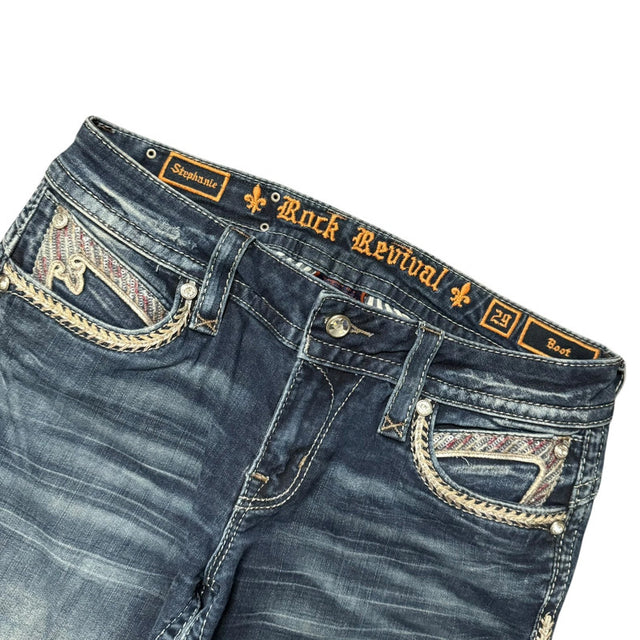 Rock Revival flared/bootcut low waist women designer jeans(w29)