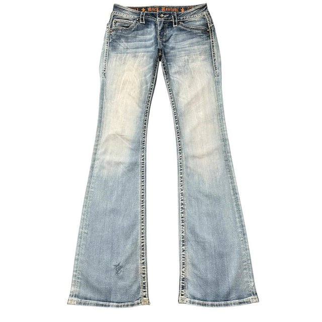 Rock Revival flared/bootcut low waist women designer Jeans (w28)