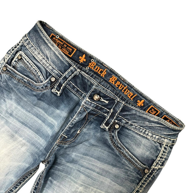 Rock Revival flared/bootcut low waist women designer Jeans (w28)