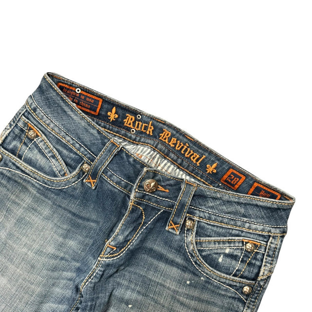 Rock Revival bootcut low waist women designer jeans(w28)