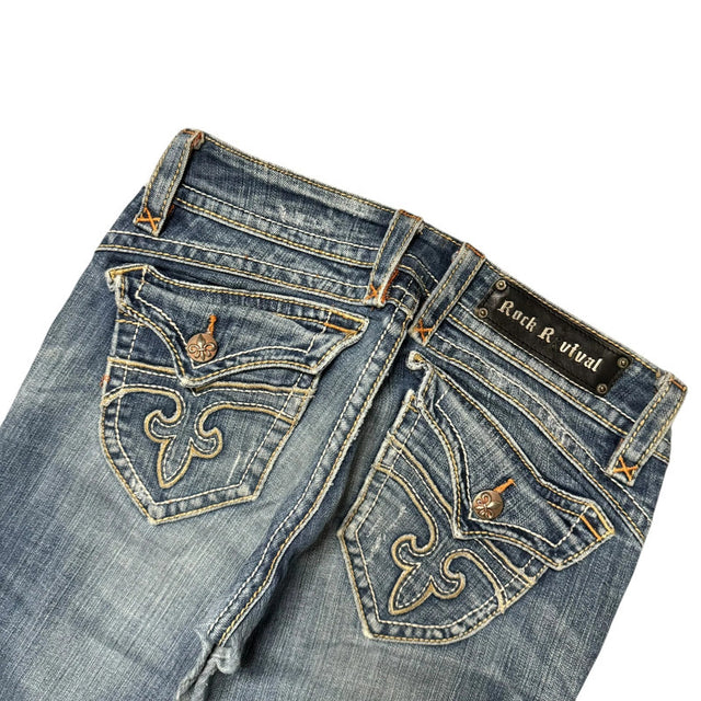 Rock Revival bootcut low waist women designer jeans(w28)