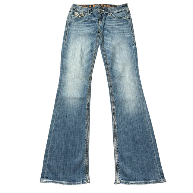 Rock Revival bootcut low waist women designer jeans(w28)