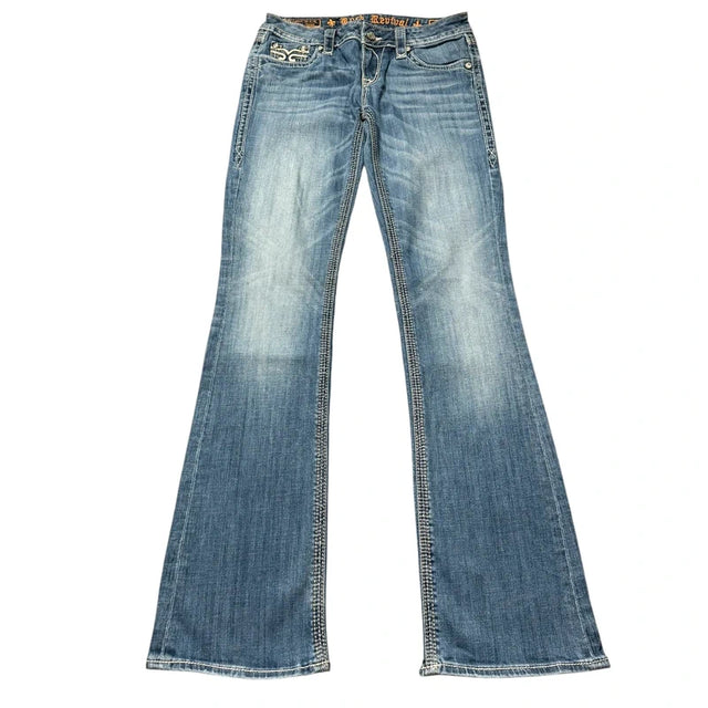 Rock Revival bootcut low waist women designer jeans(w28)