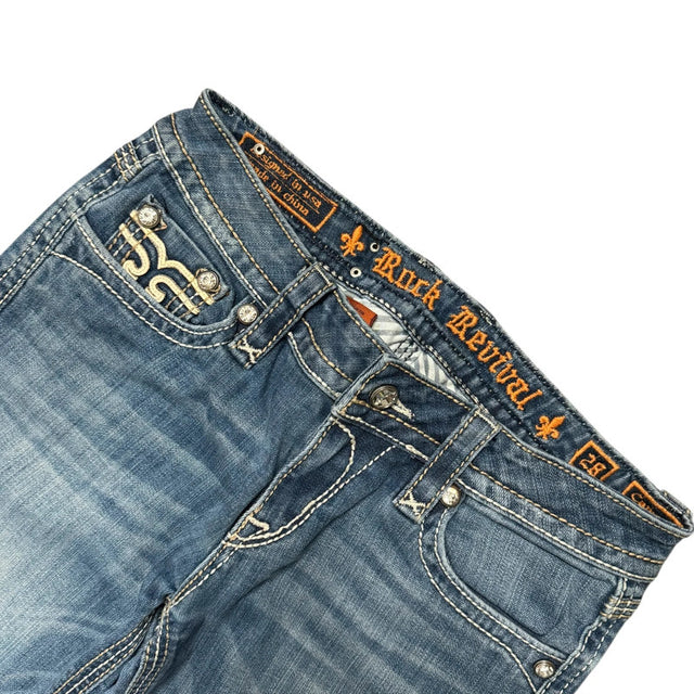 Rock Revival bootcut low waist women designer jeans(w28)