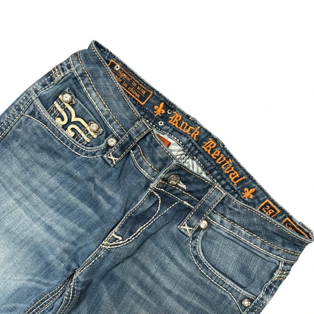 Rock Revival bootcut low waist women designer jeans(w28)