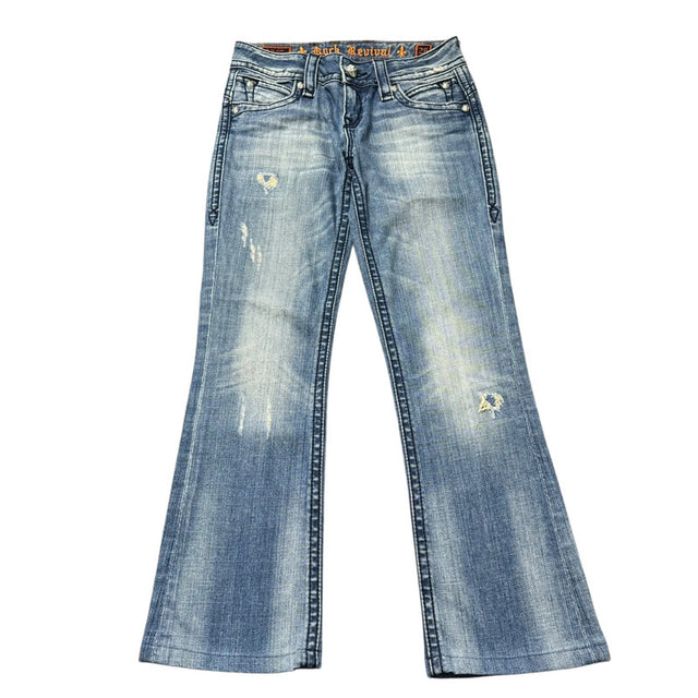 Rock Revival bootcut low waist women designer jeans(w26)