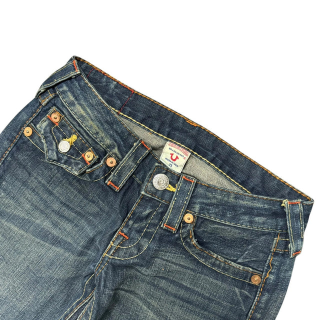 True Religion flared low waist women designer jeans(w25)