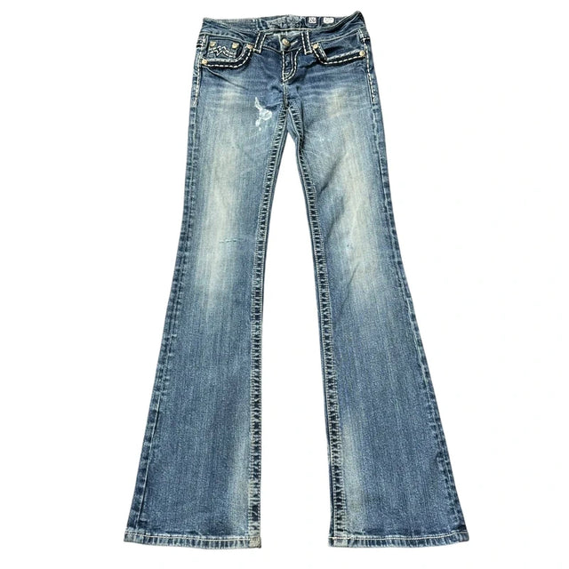 Miss me bootcut low waist women designer jeans(w26)