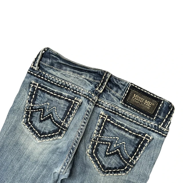 Miss me bootcut low waist women designer jeans(w26)