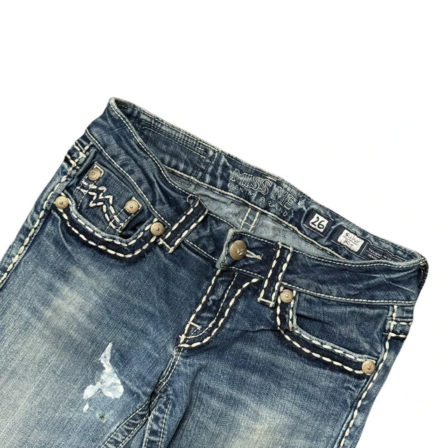 Miss me bootcut low waist women designer jeans(w26)