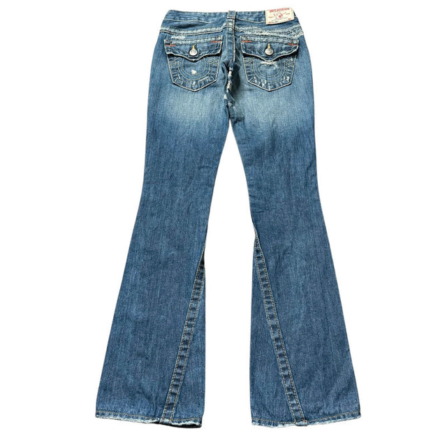 True Religion flared/bootcut low waist women designer jeans(w23)